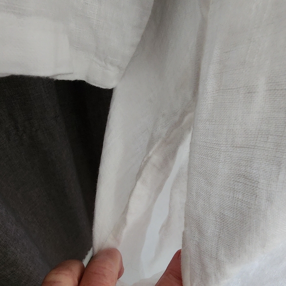 White 100% Linen Maxi Dress - Picture 10 of 16